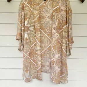 NWT orange paisley Kimono